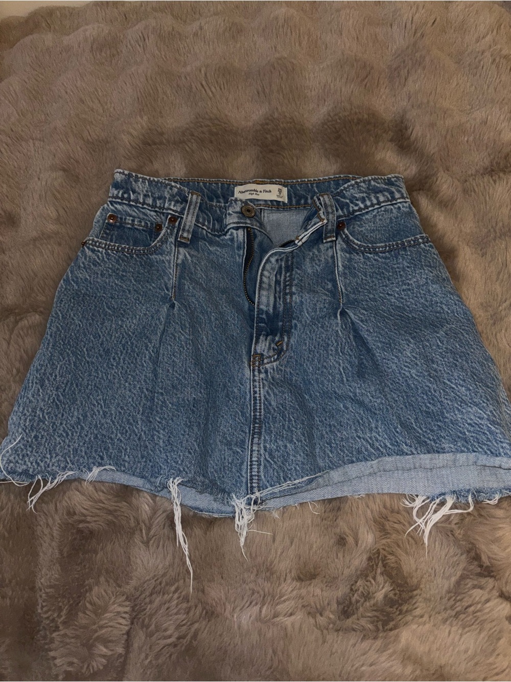 Abercrombie & Fitch Light Blue Denim Circle Skirt